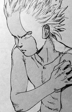 Tetsuo black and white drawing