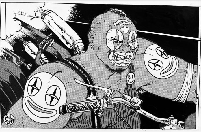 Akira_manga_joker Akira manga Joker character bike
